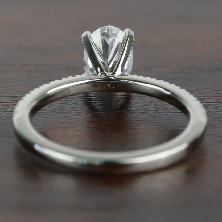 1.01 Carat Oval Diamond Ring (Petite Pave) angle 4